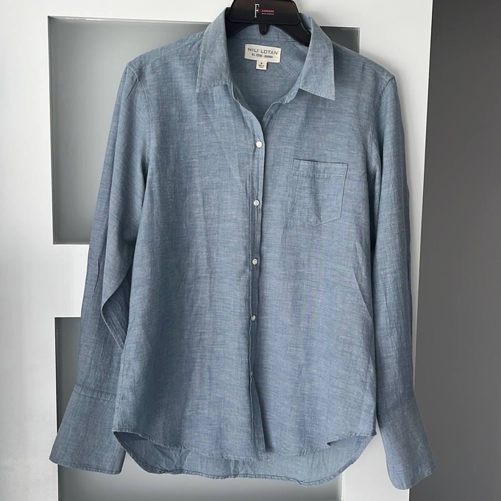Nili Lotan long sleeves cotton shirt size M